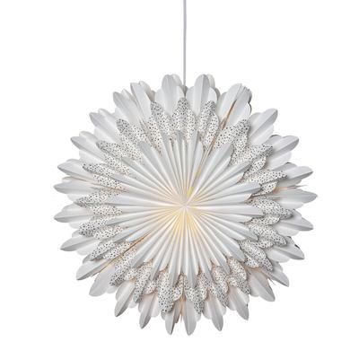 MARELIDA Papierstern Weihnachtsstern Faltstern D: 50cm Dekostern Fensterschmuck weiß gold