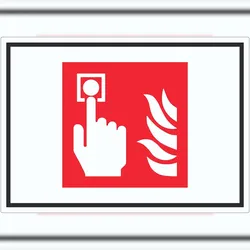 HB-Druck Brandmelder Symbol Aufkleber A9 (37x52mm)
