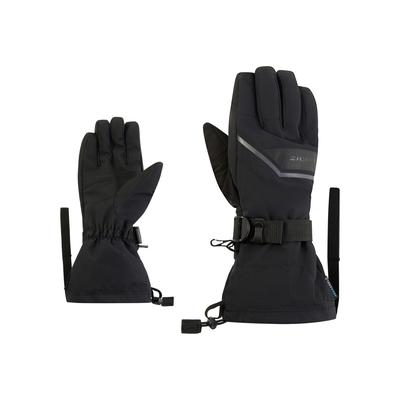 Skihandschuhe ZIENER "GASTIANU-Z AQUASHIELD", Herren, Gr. 10.5, schwarz, Materialmix, Handschuhe, wasserdicht, winddicht, atmungsaktiv, lange Stulpe