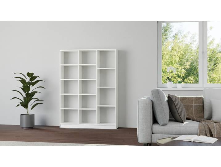 Bücherregal weiß - Weißes Regal nach Maß Premium Dekore Alpin­weiß