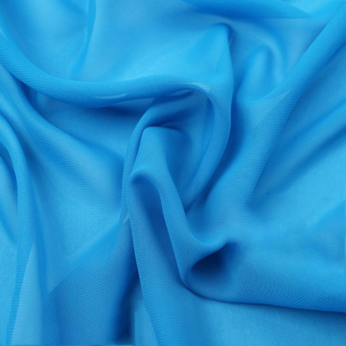 Blauwe decoratiestof voor kleding en interieur per meter