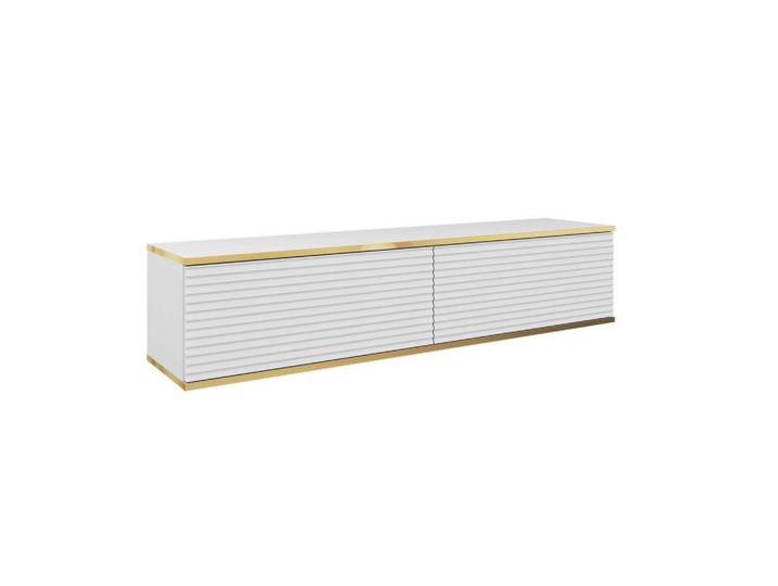 Komodee Hängeboard Banff Rtv135 MDF – Matt Weiß, Artisan-Eiche, 135x30x32 cm, Wohnzimmer, TV Möbel, Lowboards, Lowboards hängend