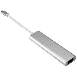 Silverstone SST-EP11S USB Kombiadapter - alu, USB Adapter, Silber