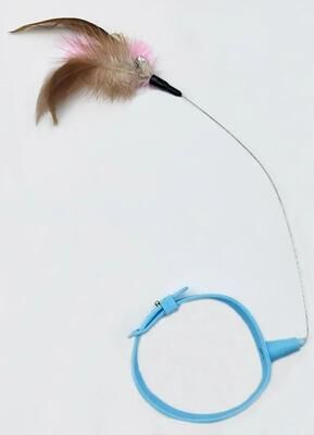 Uplift Essentials Interactive Hands Free Cat Teaser Collar blue