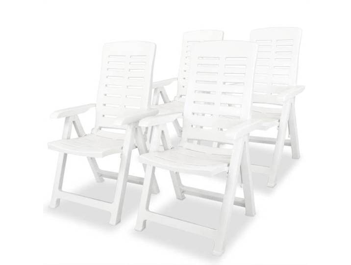 4x Chaises Inclinables de Jardin Fauteuils de Patio Chaises d'Exterieur Sièges de Terrasse Fauteuils Pliables 275067