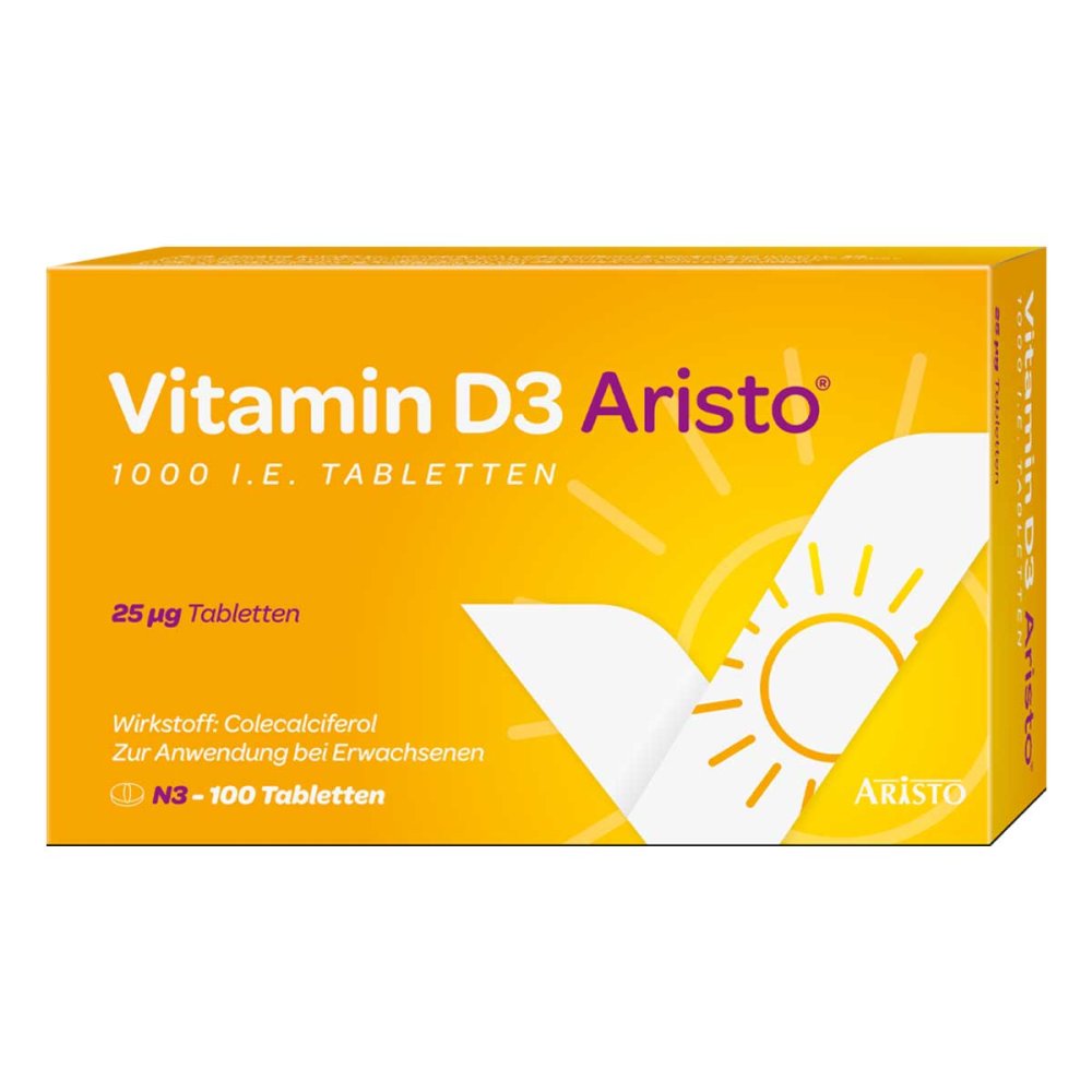 Aristo Pharma GmbH Vitamin D3 Aristo 1000 I.E. Tabletten 20009635