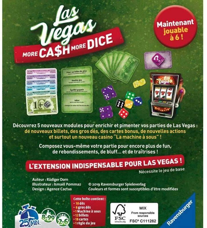 Ravensburger Extension Las Vegas - More Cash and More Dice