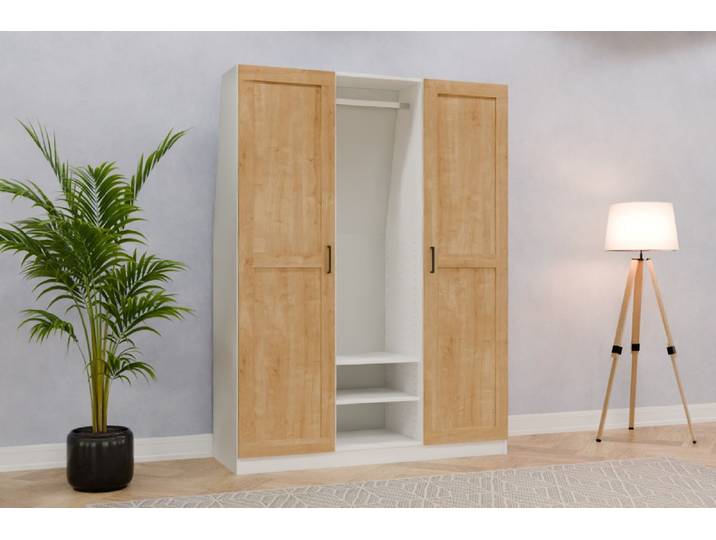 Garderobenschrank nach Maß - Eiche natur - 200x150x52cm - Individuell konfigurieren