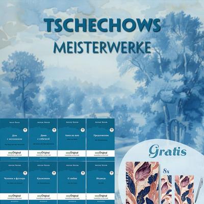 Tschechows Meisterwerke (8 Bücher + Audio-Online + exklusive Extras) - Frank-Lesemethode, Set von Anton Pawlowitsch Tschechow, EasyOriginal Verlag,