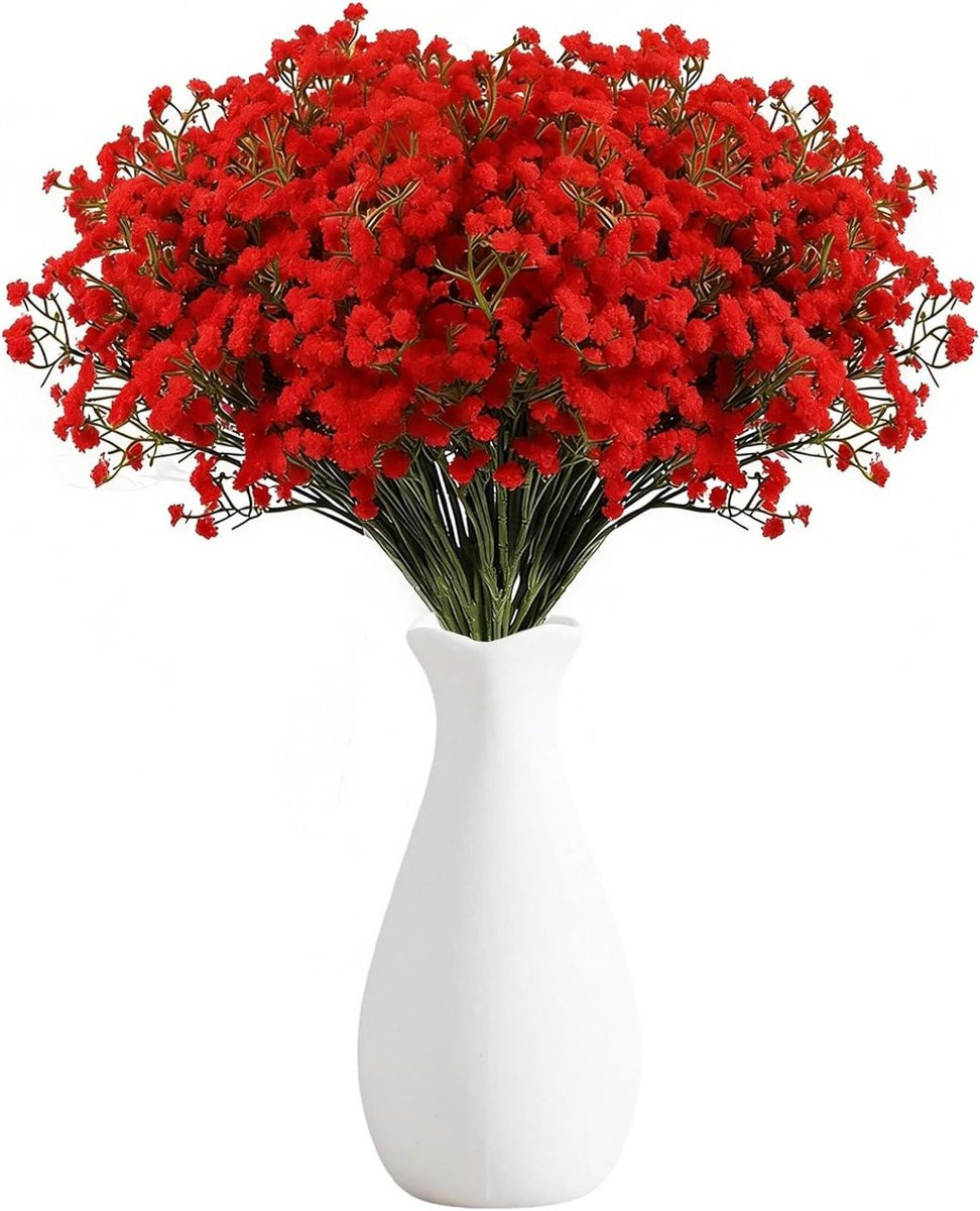 18 stuks Kunstbloemen Gypsophila Boeket voor Decoratie van Slaapkamer, Bruiloft of Thuis
