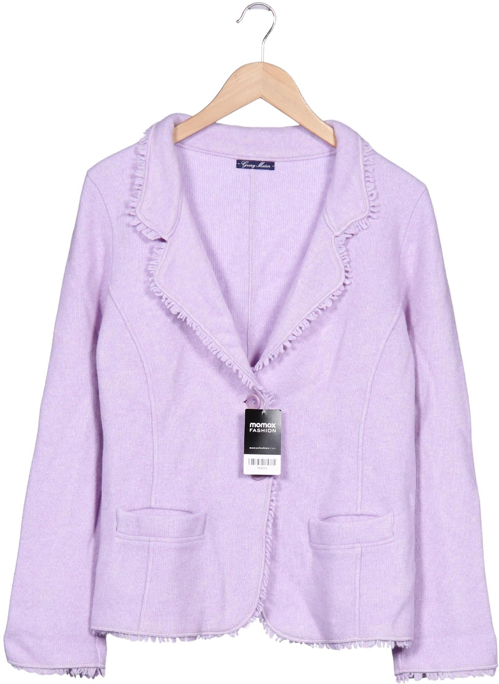 Georg Maier Damen Strickjacke, Flieder, Gr. M, Schurwolle - Second Hand