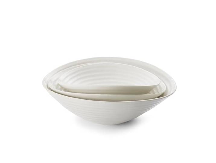 Portmeirion Home & Gifts Heals Sophie Conran Salatschüssel 3er-Set (Weiß, 11 x 33 x 11 cm)