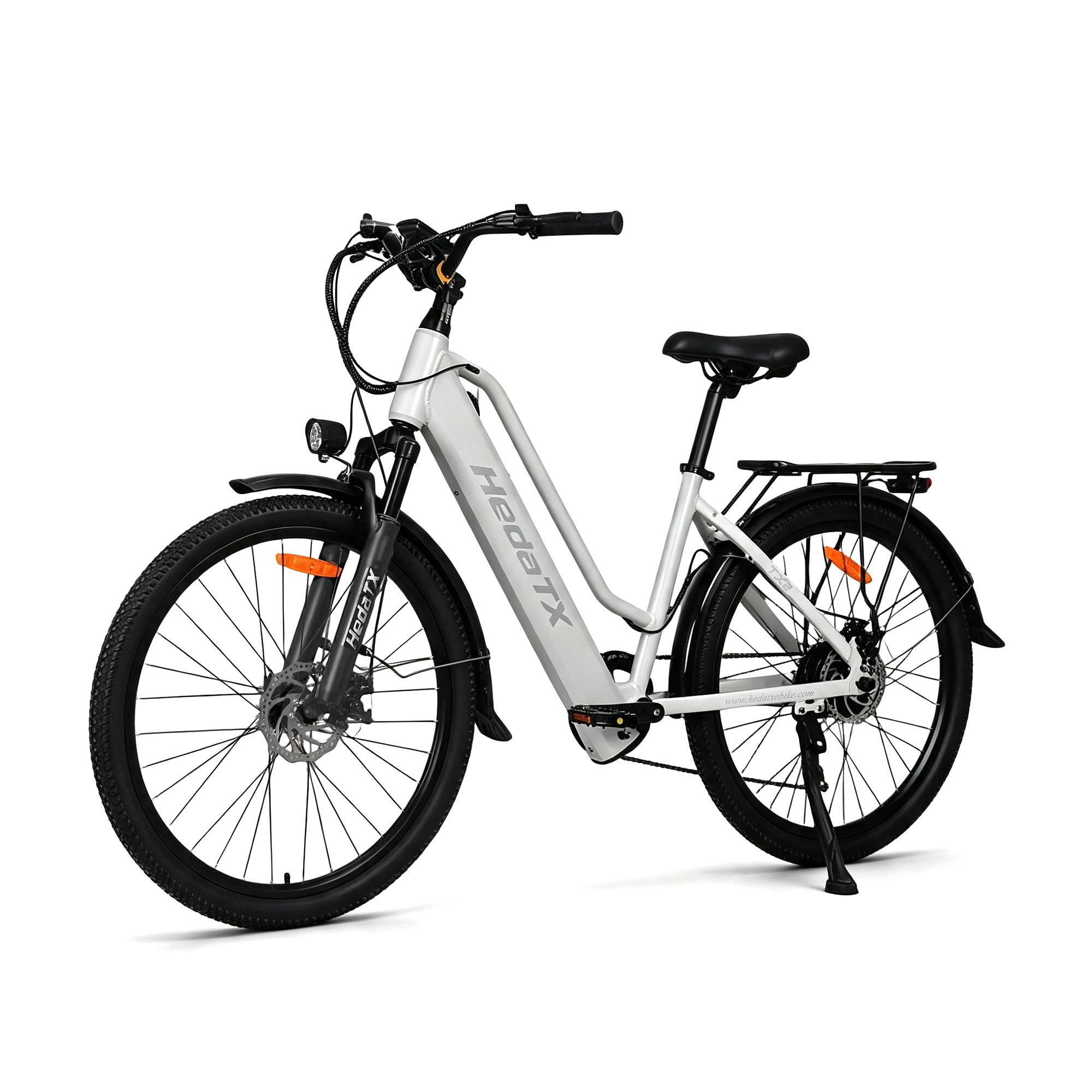 TX2 Stadt-Elektrofahrrad für Erwachsene, 65 Nm, 48V 16Ah, 26Zoll All Terrain-Reifen, mechanische Scheibenbremsen, Shimano 7-,Niedrig-Einsteiger-Rahmen