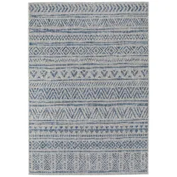 benuta Nest In- & Outdoor-Teppich Cleo Blau 240x340 cm - Teppich für Balkon, Terrasse & Garten