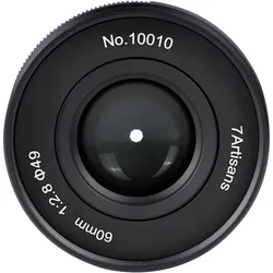 7artisans 60mm f/22 - 2,8 II, Fuji X (Fujifilm X, APS-C / DX), Objektiv, Schwarz