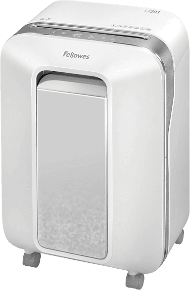 Destructora de papel - Fellowes LX201, Tecnología Intellibar™, Blanco