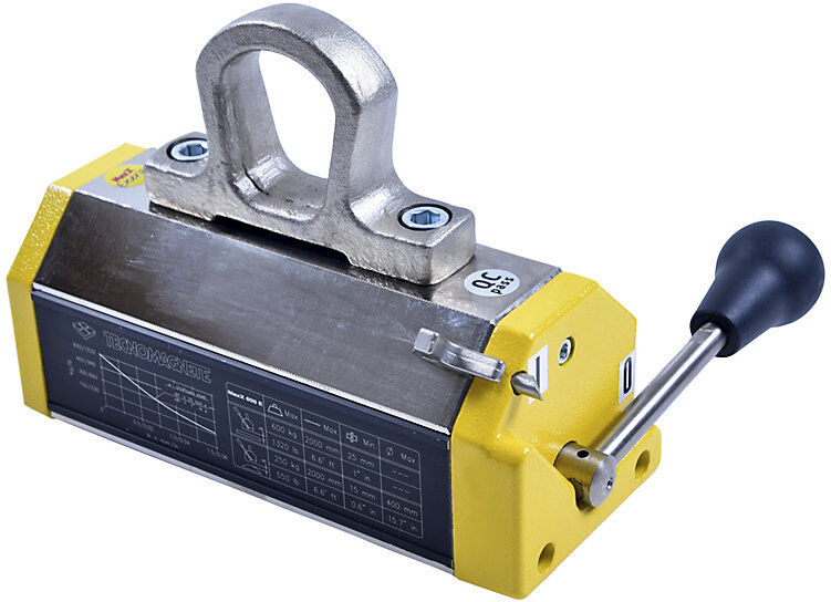 kaiserkraft Permanent-Hebemagnet, für Flach- und Rundmaterial, Hebekraft 600 kg Flachmaterial, 250 kg Rundmaterial