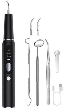 Everyday Crate Ultrasonic Dog Teeth Cleaner & Pet Tartar Remover USB Rechargeable Dental Care Tool black
