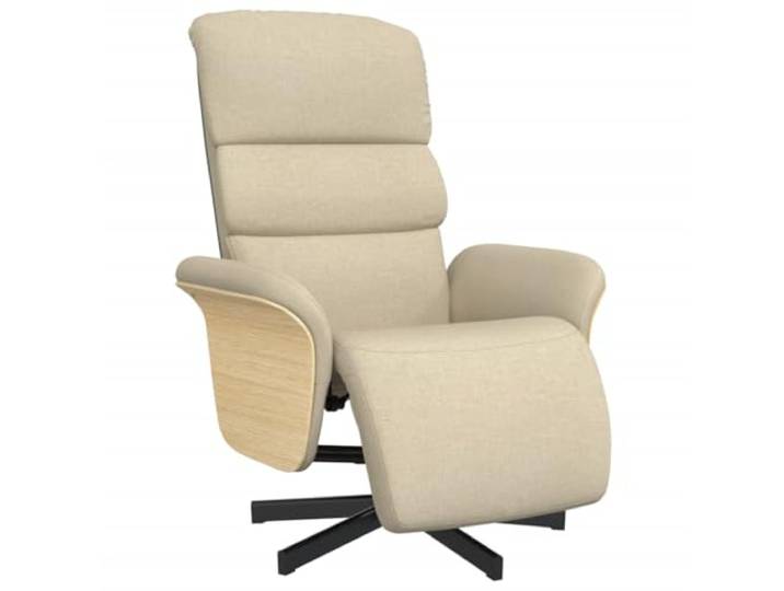 vidaXL Relaxsessel mit Fußteil Creme Stoff