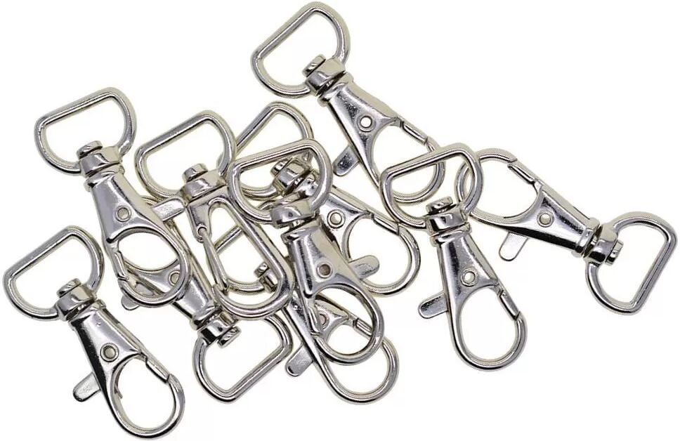 INF Wirbel-Halbrundringe mit Karabiner, 10 Stk.