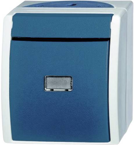 Busch-Jaeger 2601/6 WGL-53 Feuchtraum-Schalterprogramm Wechselschalter Ocean Aufputz Blau, Grün 1 St.