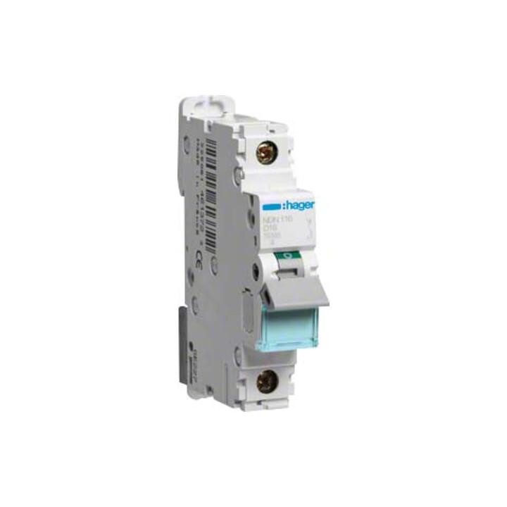 Hager Leitungsschutzschalter 1pol.,D-16A,10kA,1M NDN116)