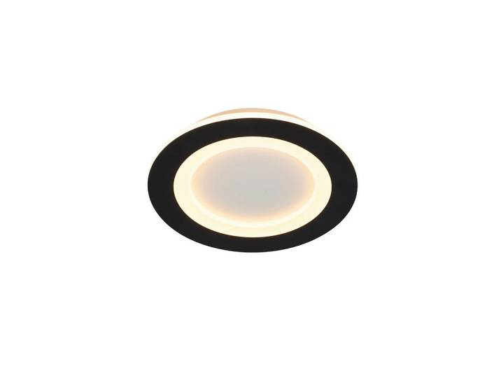 Deckenleuchte Ringo, Schwarz, Weiß, Metall, Kunststoff, 8 cm, Europäischer Sicherheitsstandard, Lampen & Leuchten, Innenbeleuchtung, Deckenleuchten, Deckenleuchten