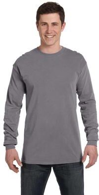 Comfort Colors C6014 Men's Adult Long Sleeve Top in Graphite Grey size 3XL   Cotton 6014, CC6014