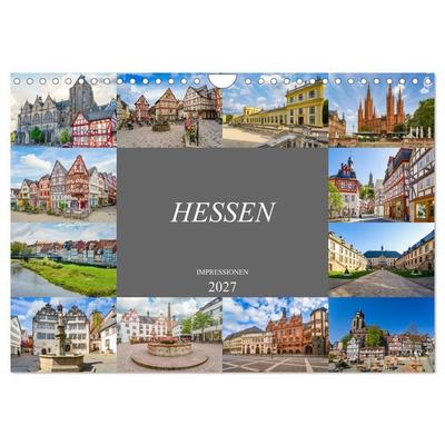 Hessen Impressionen (Wandkalender 2027 DIN A4 quer), CALVENDO Monatskalender
