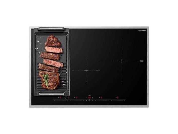 GASLAND Induktions-Kochfeld 4 Zonen Einbau Induktionskochfelder mit Edelstahlrahmen, FlexInduction für BBQ, PowerBoost schnelleres Kochen, 7000W (Ohne Bratpfanne)