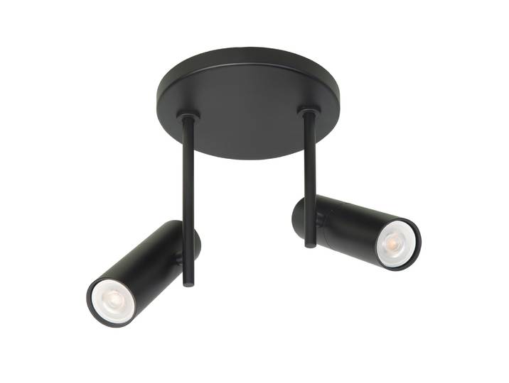 Zwarte spot Trend 2-lichts rond Highlight - S7531.01