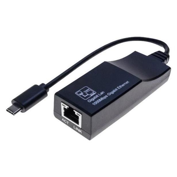 Dexlan Gigabit Netzwerkadapter, USB-Type-C (Thunderbolt 3) Netzwerkadapter speziell für Ultrabooks (USB-C 3.1 Gen 1, RJ45 (1x)) (310729)