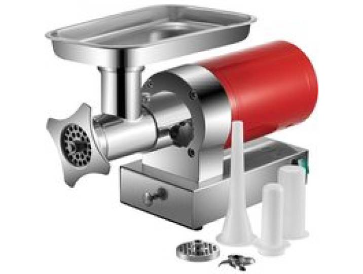 VEVOR elektrischer Fleischwolf 800 W Fleischwolf 300 kg/h, 180 U/min elektrischer Fleischwolf mit 2 Mahlplatten Wurstset, Fleischwolf für hohe Beanspruchung Fleischwolf kommerziell gewerblich