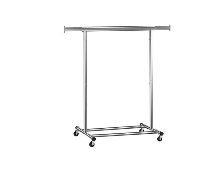 Hansiro Schwerlastregal Banjul, Silberfarben, Metall, 132x160x45.4 cm, Garderobe, Garderobenständer