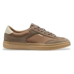 BOSS für Herren. 50567947 Kieran Tenn Sneaker beige (40), Stoff, Wohnung, Schnürsenkel, Lässig