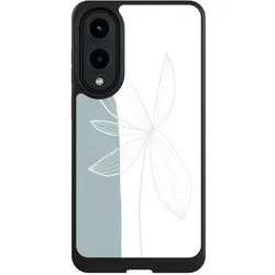 Nivocase Hülle für Samsung Galaxy S25 Edge Handyhülle NIVOcore Case Schwarz Blume Boho Pastell (Samsung Galaxy S25 Edge), Smartphone Hülle, Schwarz