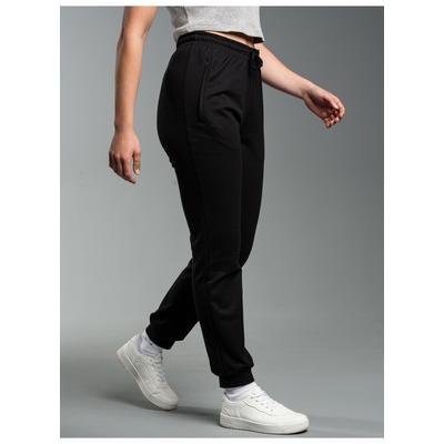 Sweathose TRIGEMA "TRIGEMA Jogginghose", Damen, Gr. XL, Normalgrößen, schwarz, Sweatware, 70% Baumwolle, 30% Polyester, Hosen Sweathose