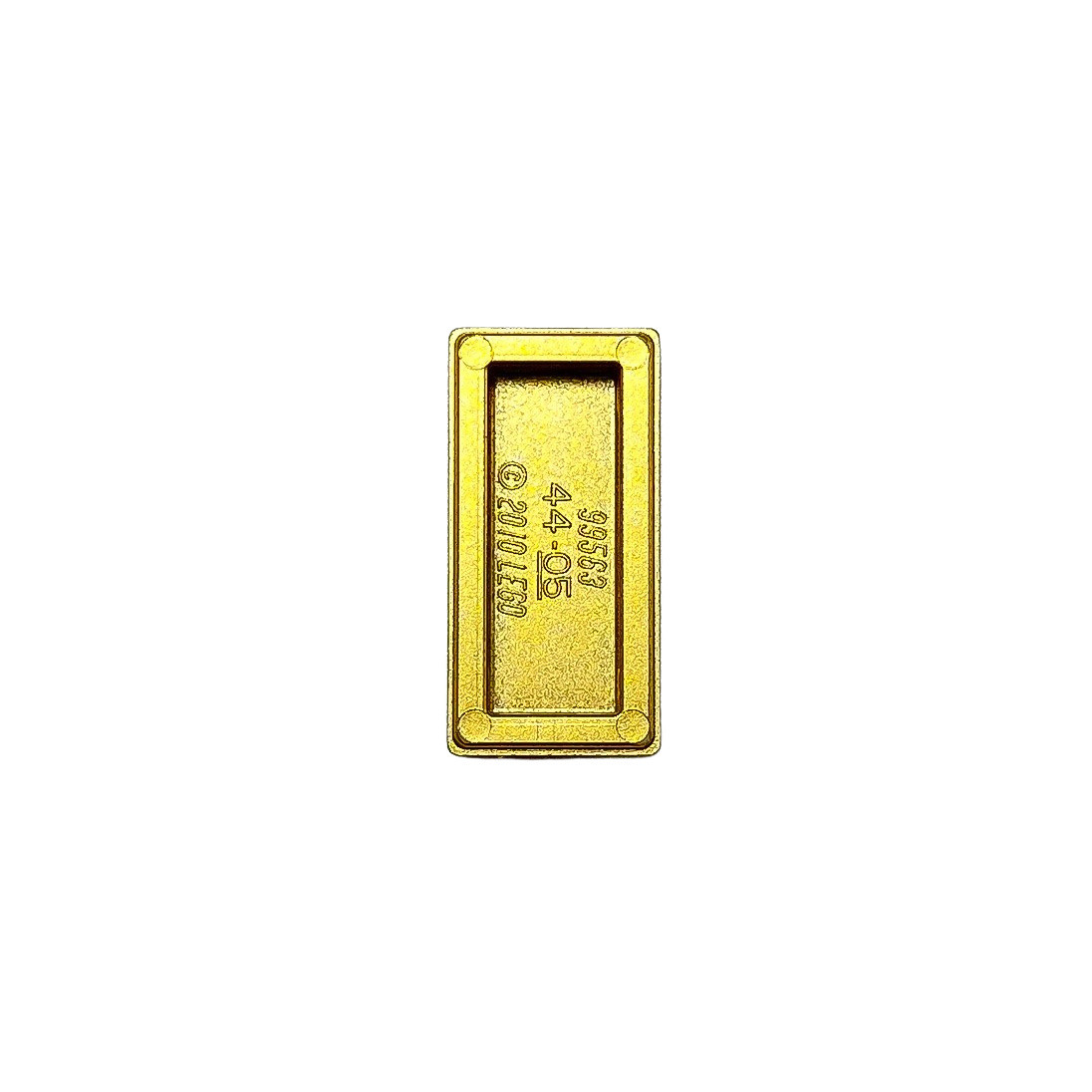 LEGO 1x2 Goudkleurige staaf metallic goud - 10 stuks