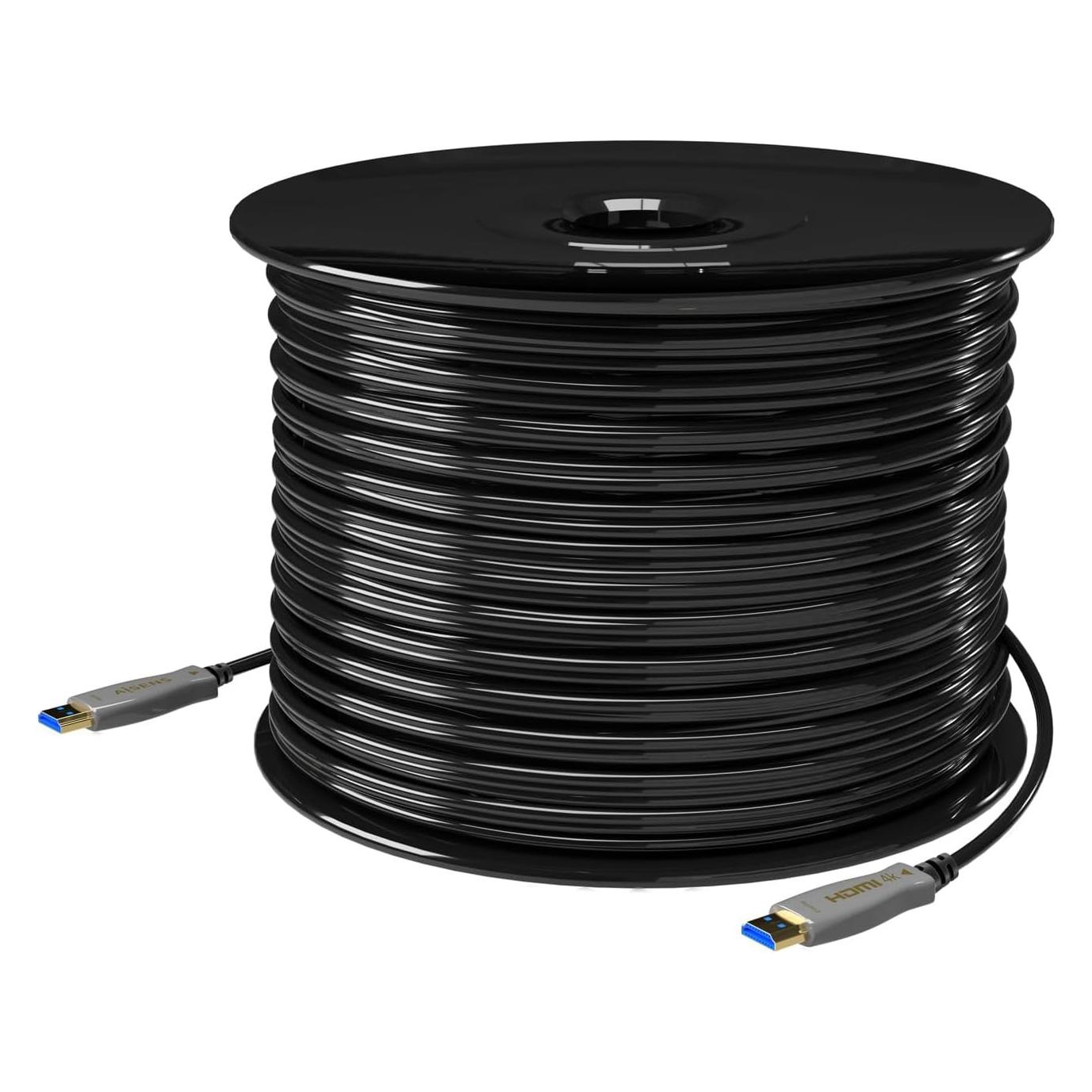 Aisens CABLE HDMI V2.0 OPTICO ACTIVO AOC 4K60HZ M/M 100M NEGRO (100 m) (A148-0698)