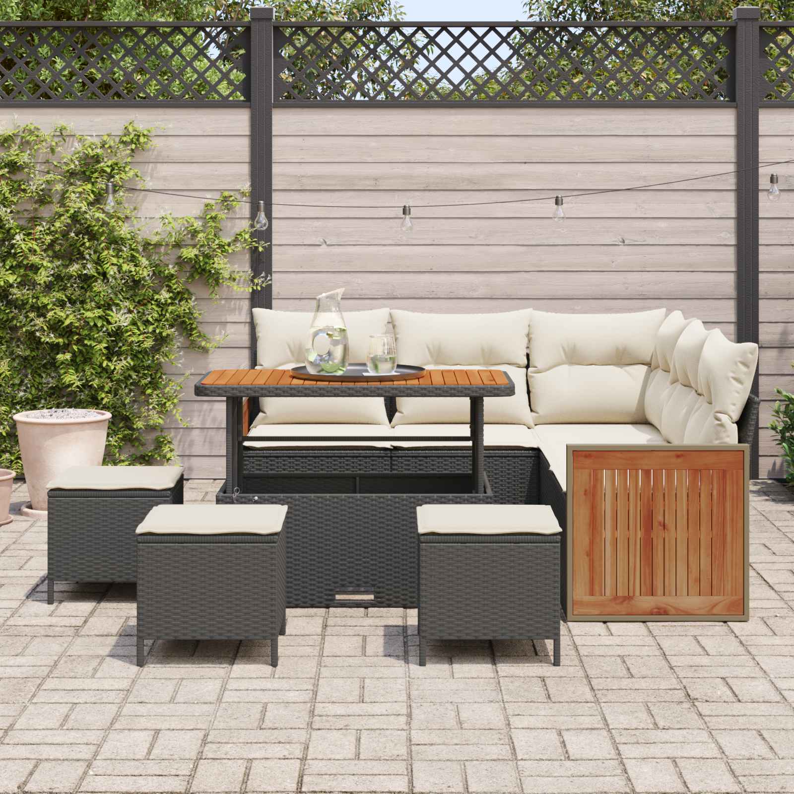 vidaXL Ensemble de canapé de jardin 9 pc 9-Nombre de places