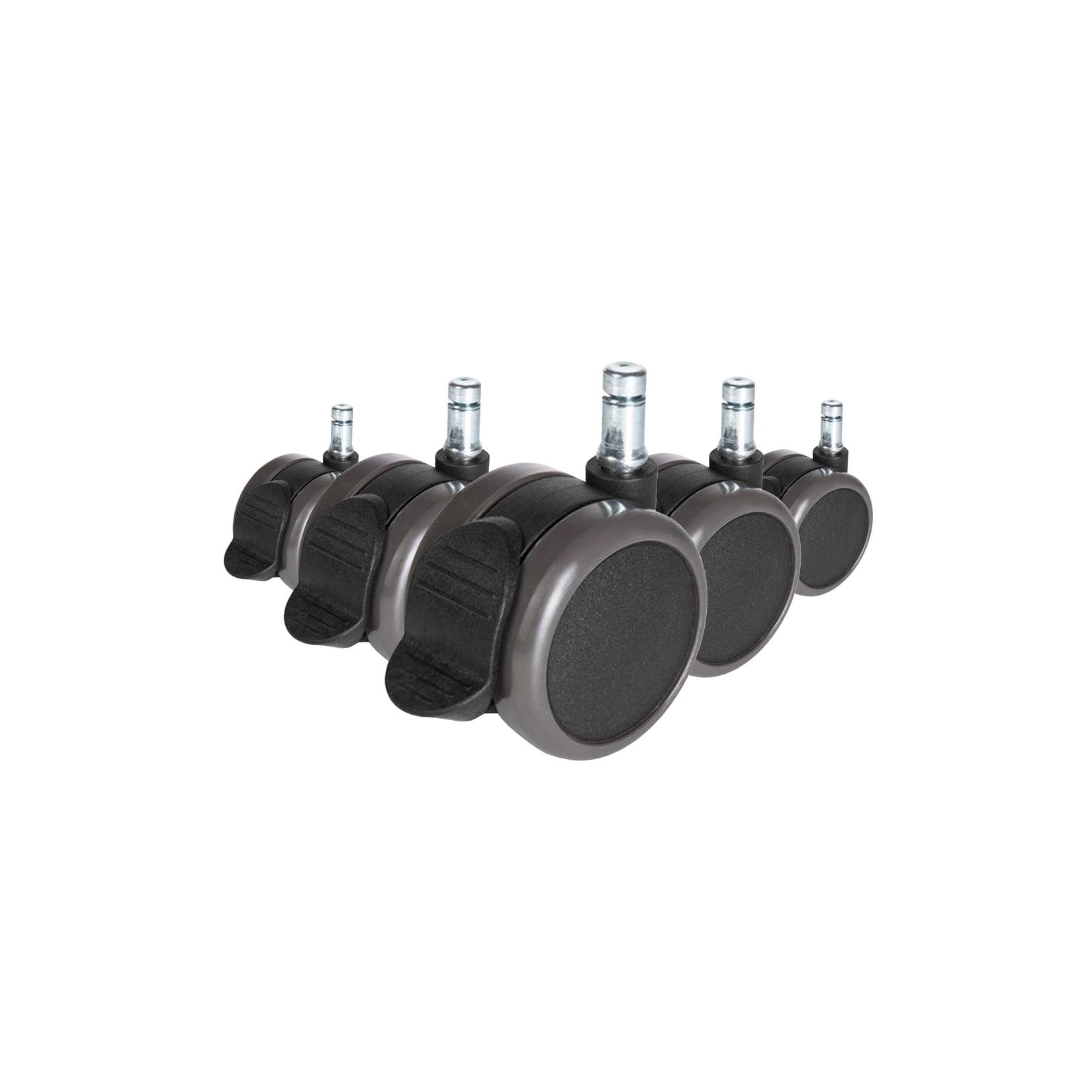 hjh OFFICE Stuhlrollen 5x ROLO STOP 10mm/65mm Metall, Kunststoff