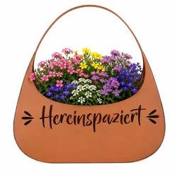 Blumentasche Pflanztasche Garten Hereinspaziert Rostoptik Braun Eisen H 34 cm