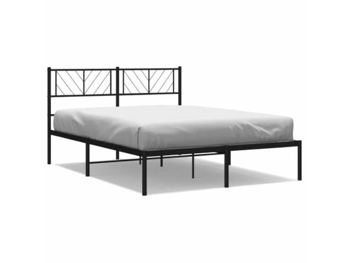 KKgypkn Metallbett mit Kopfteil, Bettgestell 150x200 cm aus pulverbeschichtetem Stahl, mit Lattenrost und Stauraum unter dem Bett für Aufbewahrungsboxen
