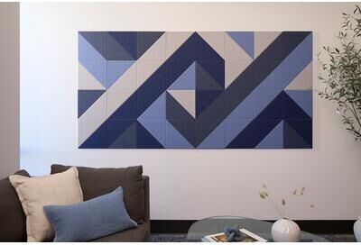 Felt Right Blue Prism   Sound Dampening Pinnable Tiles