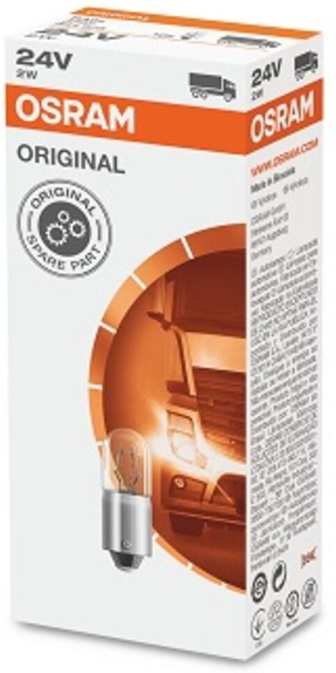 Ams-Osram Glühlampe Sekundär OSRAM T2W Standard 24V, 2W, 10 Stück