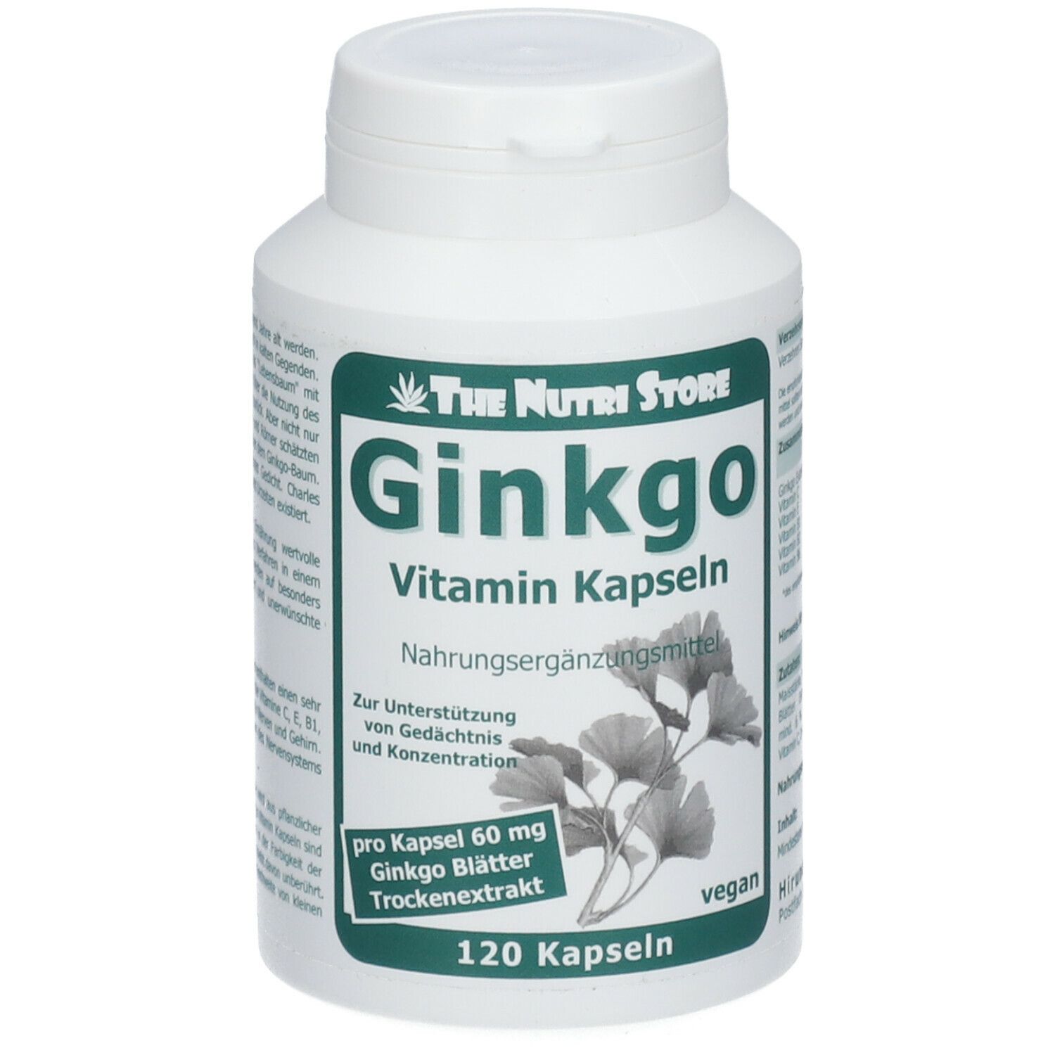 Ginkgo 60 mg Extrakt Kapseln 120 St