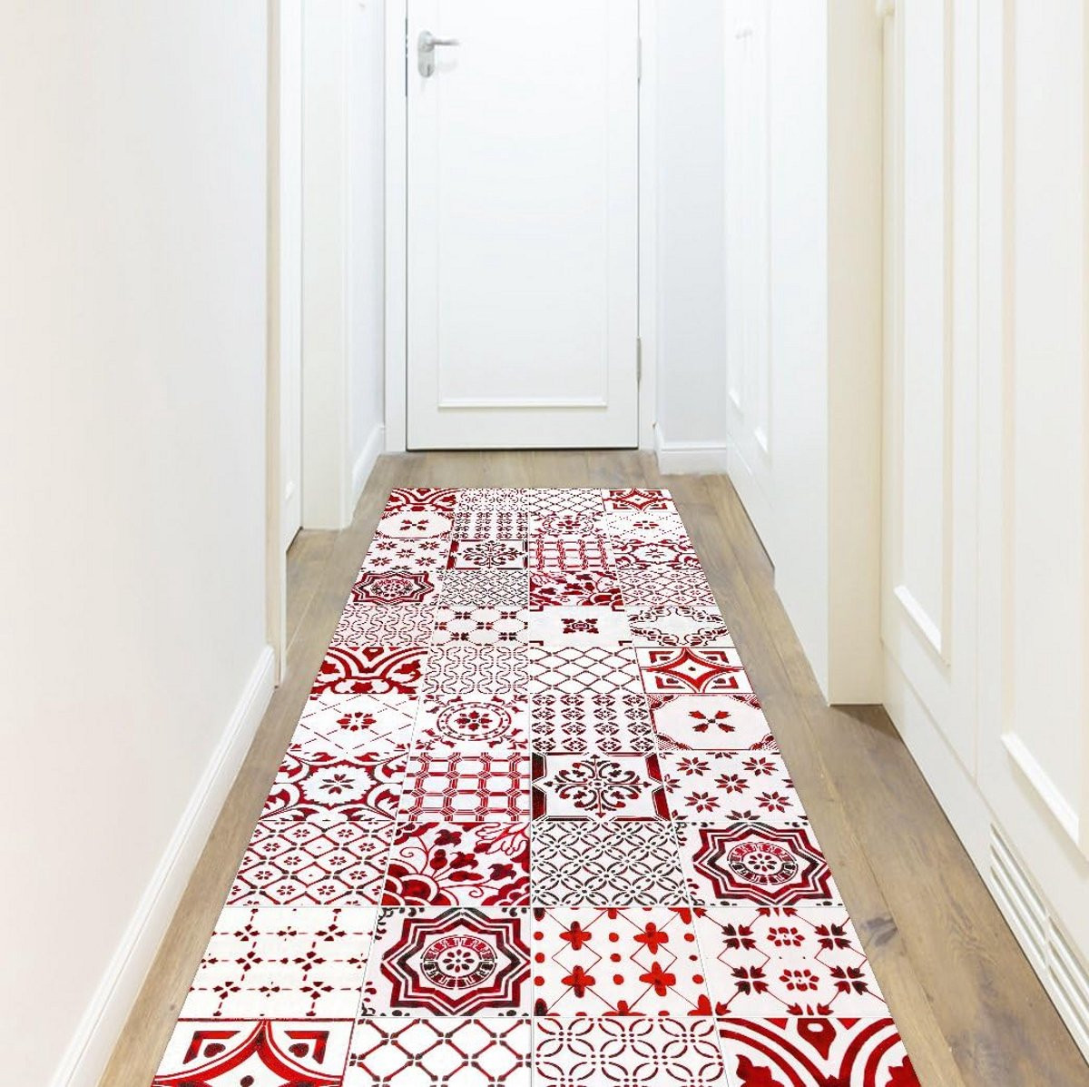 Modern Geometrisch Vinyl Vloerkleed Rechthoekig