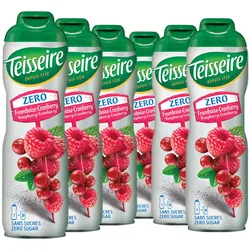 6 × Teisseire Zero Sirup Cranberry-Himbeere 600ml