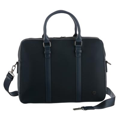 Messenger Bag VALENTINO BAGS "NEMESYS", Damen, Gr. B/H/T: 41cm x 30cm x 8cm, blau (blu notte), Polyester, Taschen, Business-Tasche, Geschäftstasche, Arbeitstasche, Laptoptasche