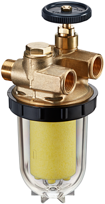 Oventrop Zweistrang Heizölfilter Oilpur  2120561 mit Siku-Einsatz 50-75My, 3/8"